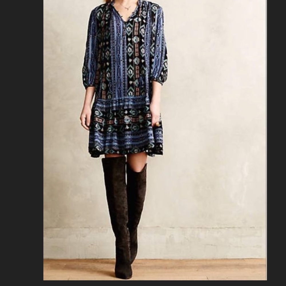 Holding horses Winter Moon Anthropologie dress